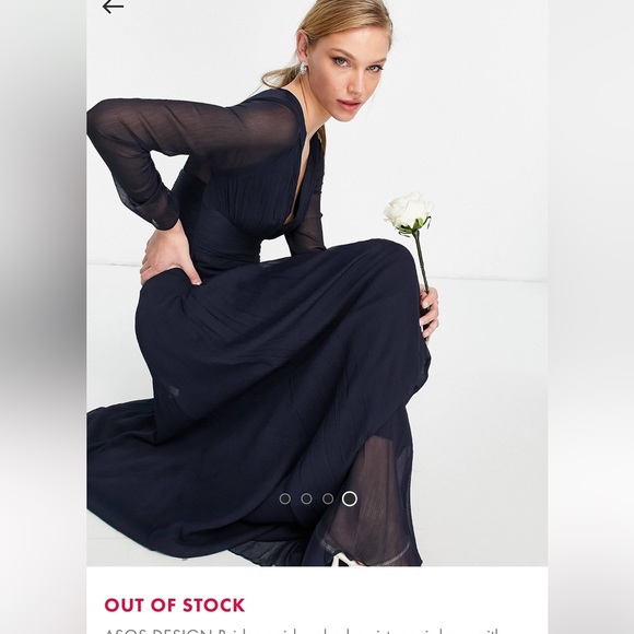 ASOS Design bridesmaid ruched waist maxi dress - Picture 2 of 5